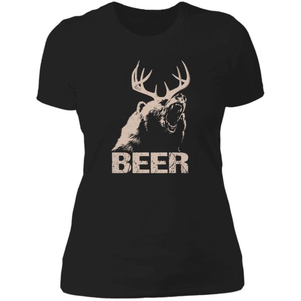 beer deer bear lady t-shirt