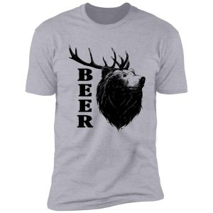 beer deer funny bear shirt