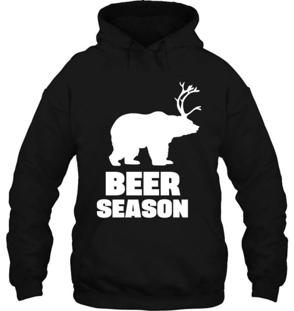 beer season - bear + deer = beer hoodie
