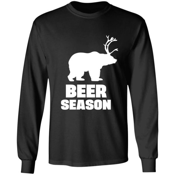beer season - bear + deer = beer long sleeve