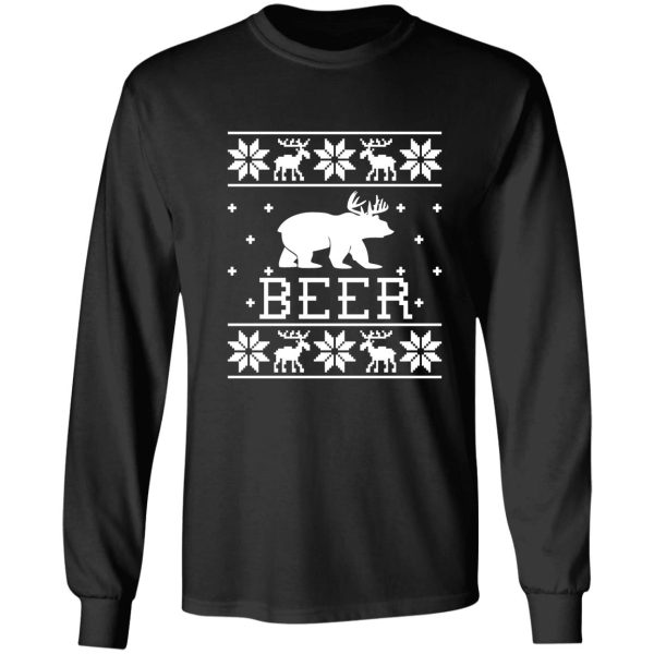 beer - ugly christmas sweater design long sleeve