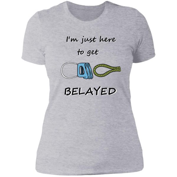 belayed lady t-shirt