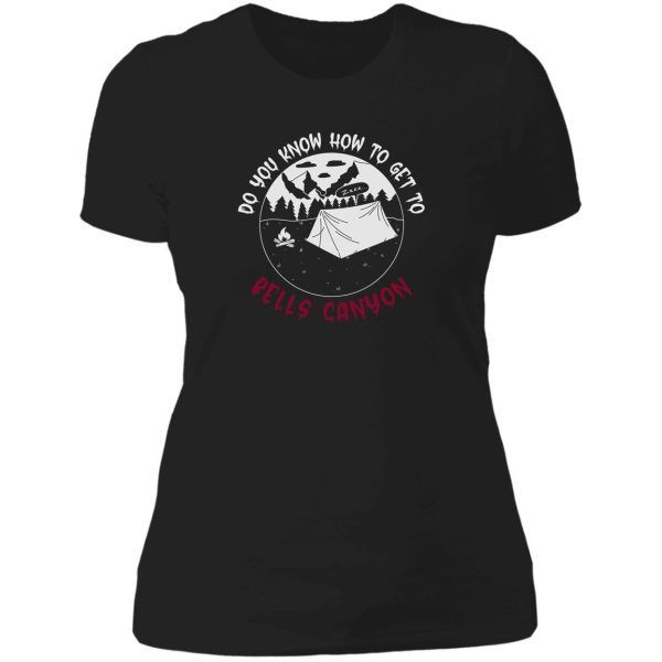 bells canyon badge on black lady t-shirt