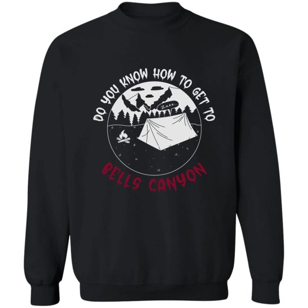 bells canyon badge on black sweatshirt