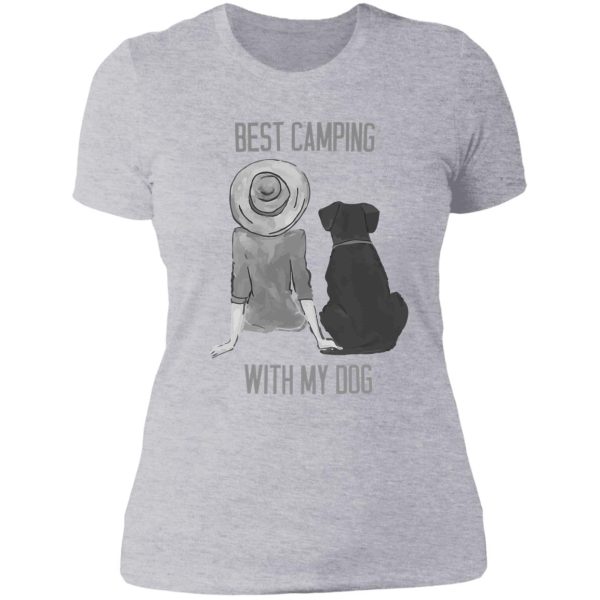 best camping with my dog funny camping dog gift lady t-shirt