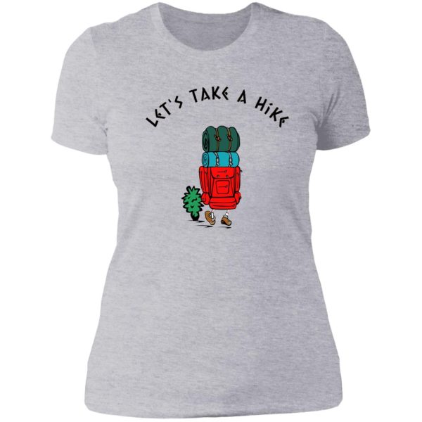 best hike day 2020 lets take a hike day amazing hiker lady t-shirt