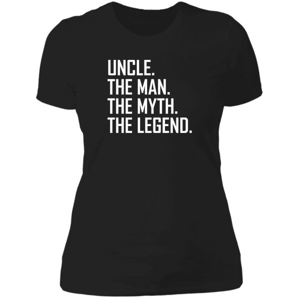 best uncle the man the myth the legend lady t-shirt