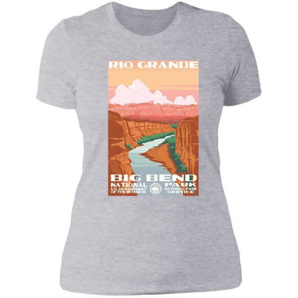 big bend national park rio grande vintage travel decal lady t-shirt