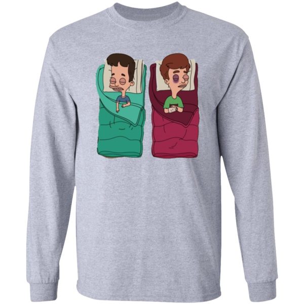 big mouth - nick and andrew in camping bags long sleeve
