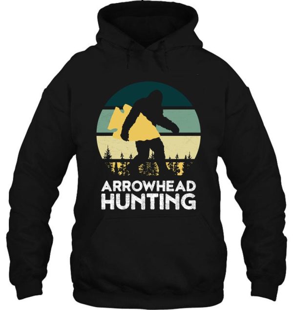 bigfoot arrowhead hunting and collecting hoodie