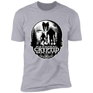 bigfoot, dogman, mothman, ufo's; national cryptid society shirt