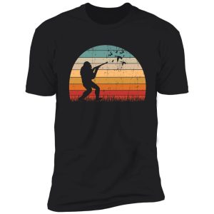 bigfoot duck hunting tshirt mode shoot em in the peckar t-shirt shirt