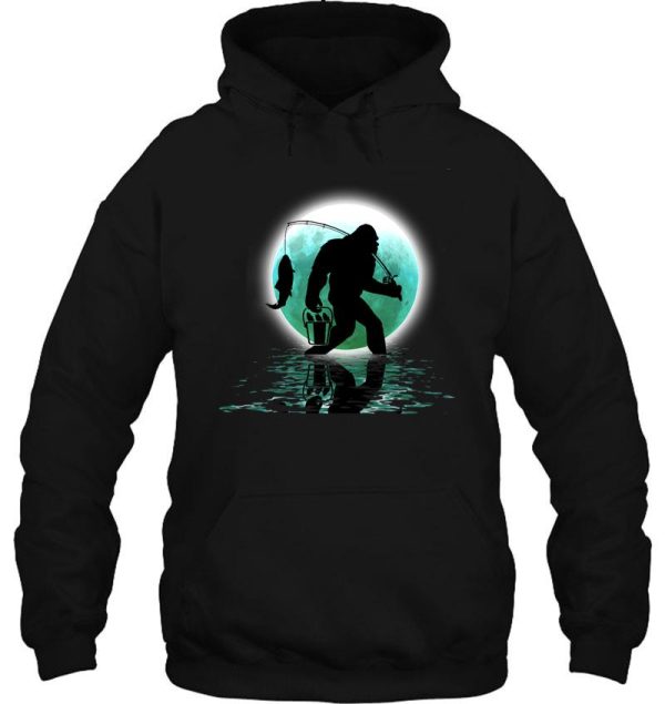 bigfoot fishing funny sasquatch fisherman gift for men women hoodie