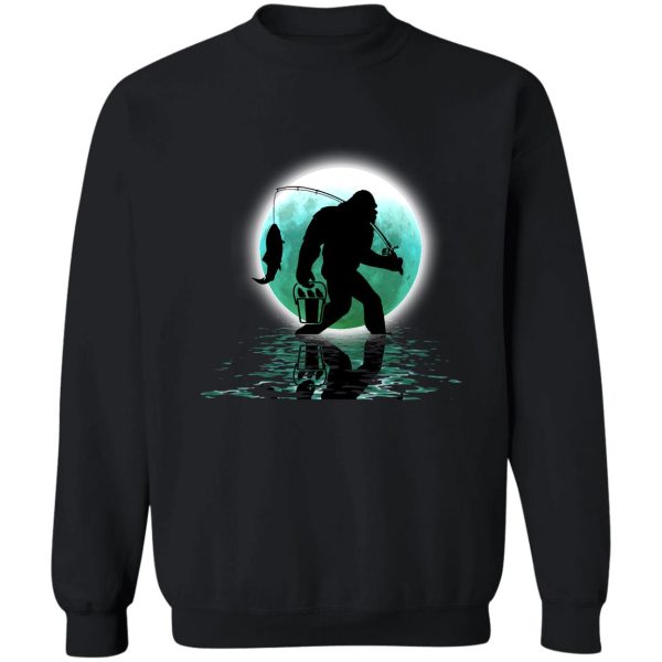 bigfoot fishing funny sasquatch fisherman gift for men women sweatshirt