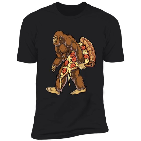 bigfoot pizza t shirt kids boys sasquatch food lovers gifts shirt