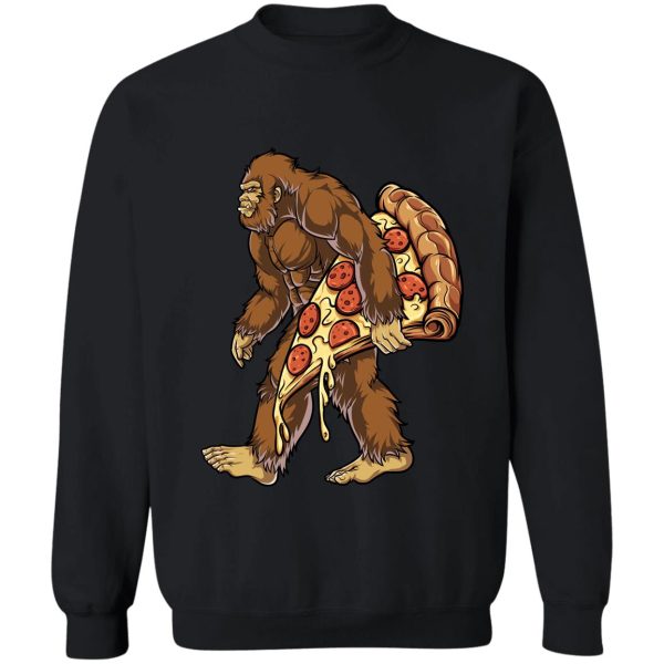 bigfoot pizza t shirt kids boys sasquatch food lovers gifts sweatshirt