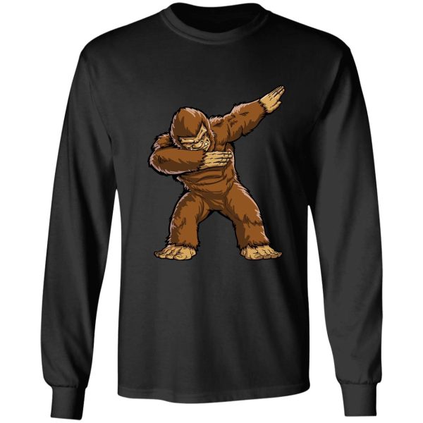 bigfoot sasquatch dabbing t shirt funny dab monster gifts long sleeve