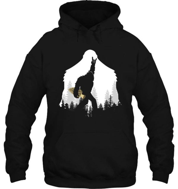 bigfoot with morel mushroom hunting hoodie