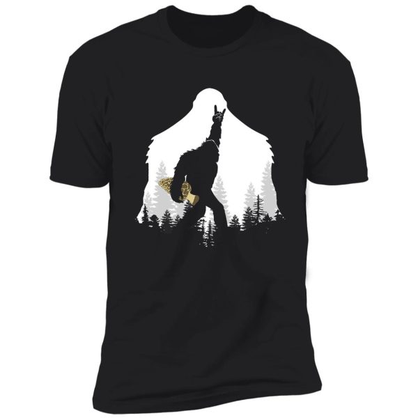 bigfoot with morel mushroom hunting shirt