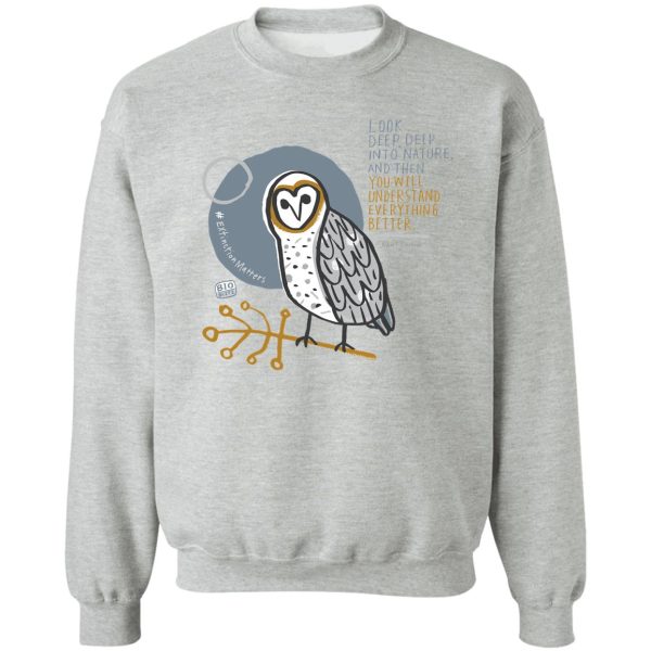 bioblitz masked owl sweatshirt