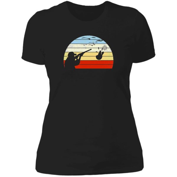 bird hunting gift duck and goose hunter vintage lady t-shirt