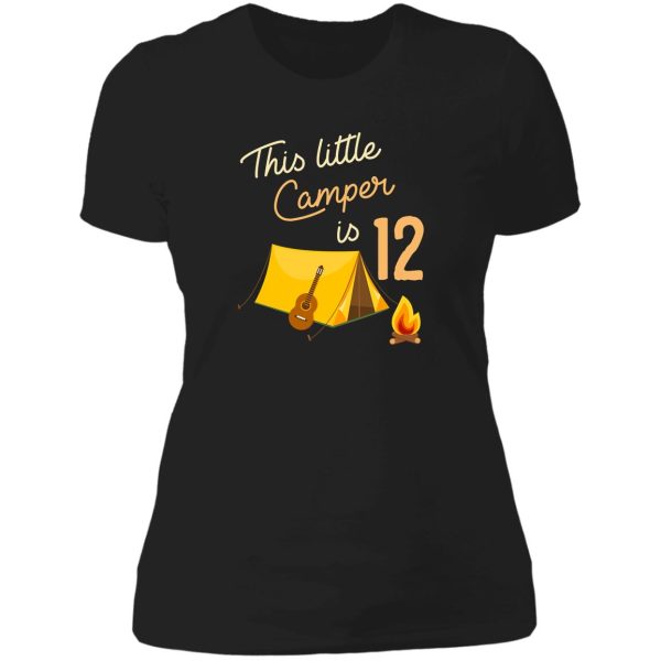 birthday camping lady t-shirt