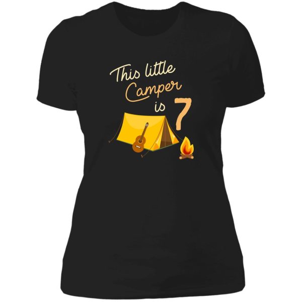 birthday little camper lady t-shirt