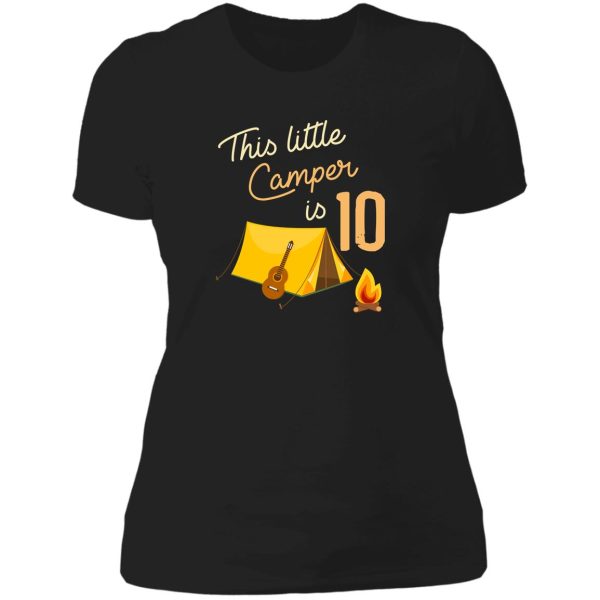 birthday little camper lady t-shirt