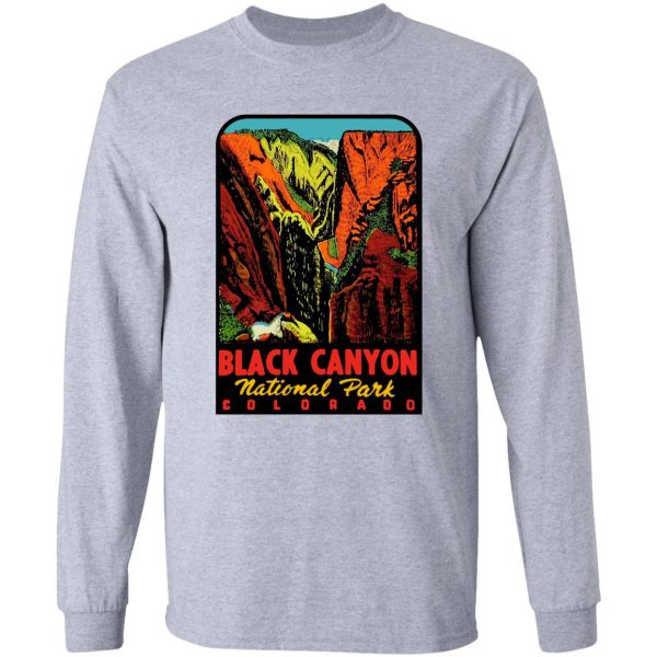 black canyon national park vintage travel decal long sleeve
