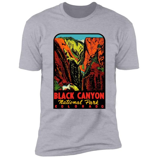 black canyon national park vintage travel decal shirt