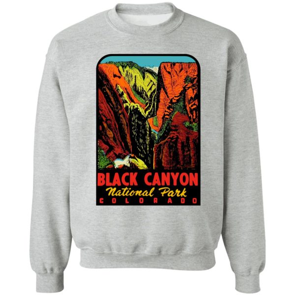 black canyon national park vintage travel decal sweatshirt