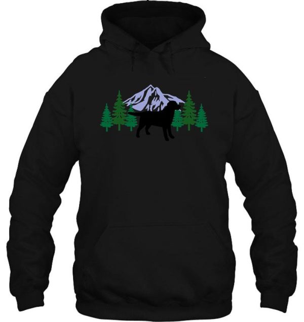 black labrador silhouette evergreen hoodie