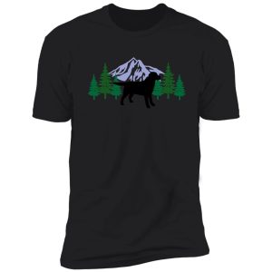 black labrador silhouette evergreen shirt