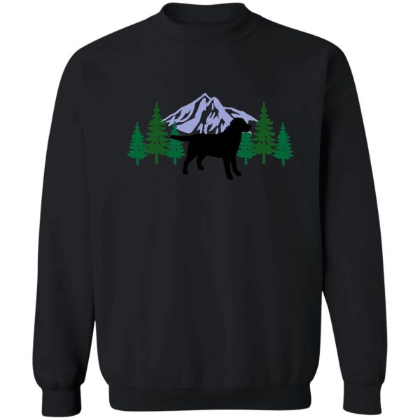 black labrador silhouette evergreen sweatshirt