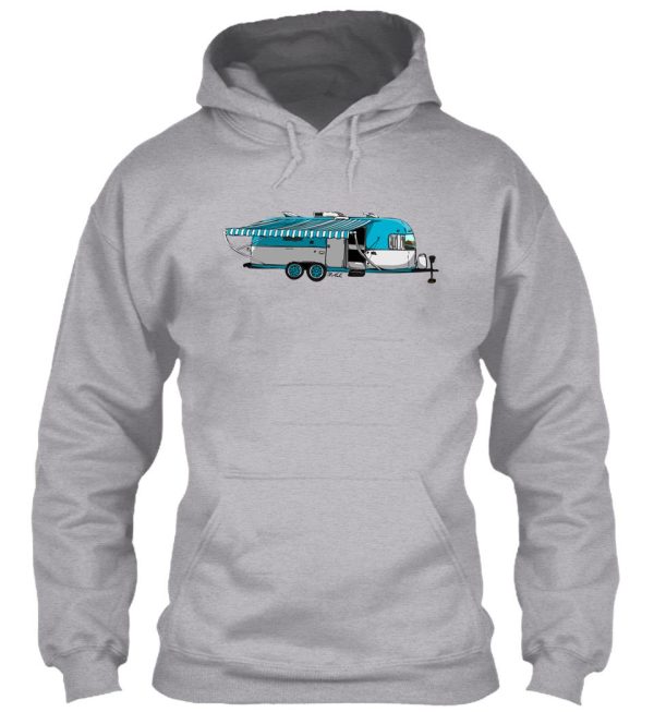 blue and white airstream hoodie