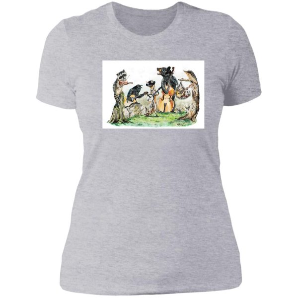 bluegrass gang - wild animal music lady t-shirt