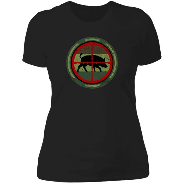 boar hunter lady t-shirt