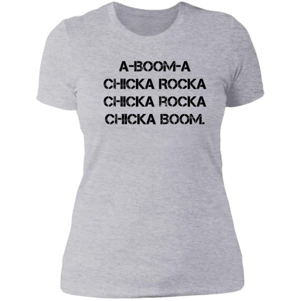boom chicka boom grunge girl scout campfire song lady t-shirt