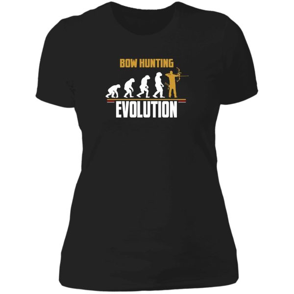 bow hunting evolution lady t-shirt