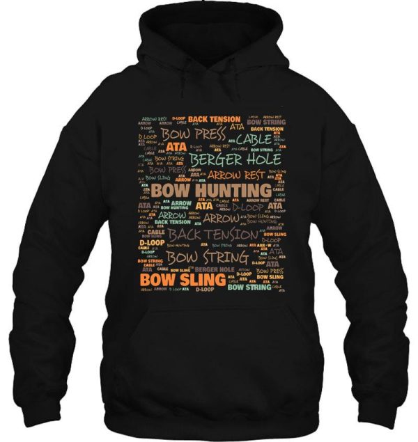 bow hunting terminology - commonly used books terms hoodie