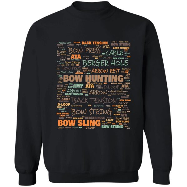 bow hunting terminology - commonly used books terms sweatshirt
