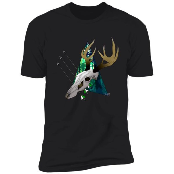 bow hunting w/deer skull shirt