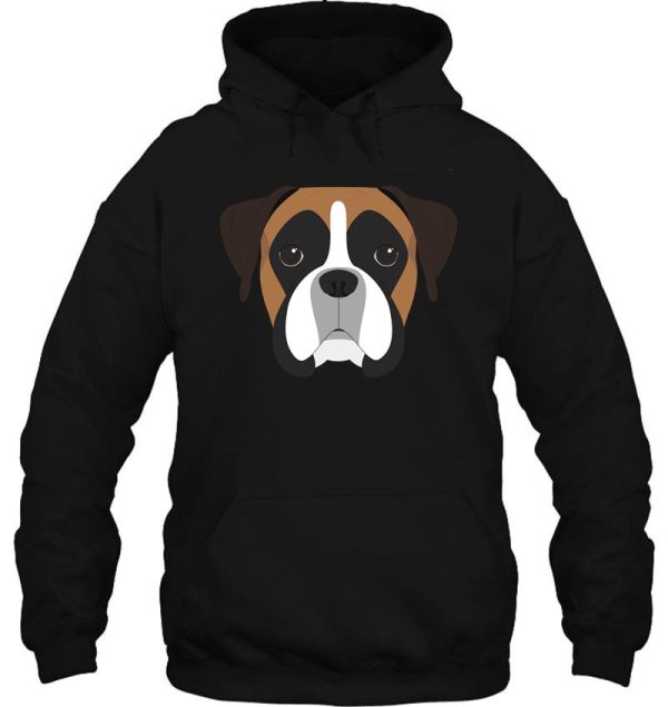 boxer dog portrait illustration hoodie