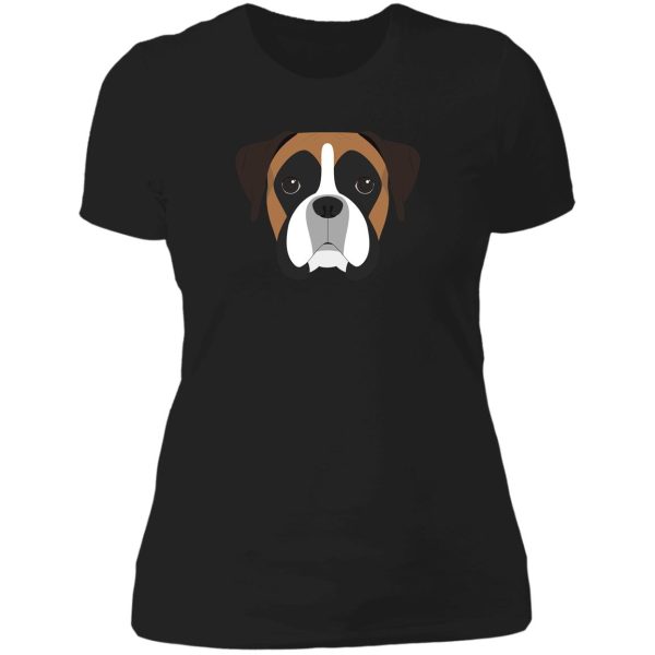 boxer dog portrait illustration lady t-shirt