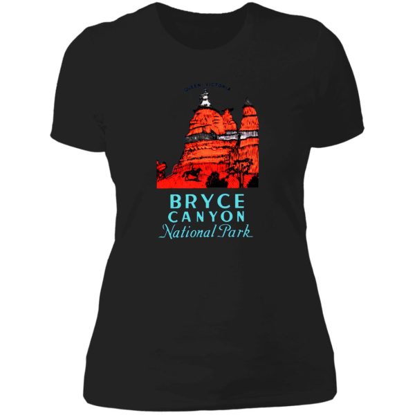 bryce canyon national park utah vintage travel decal lady t-shirt