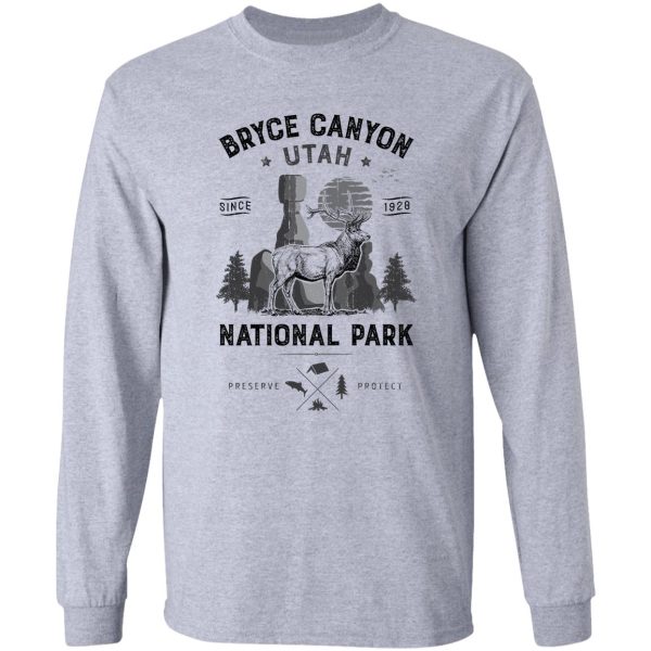 bryce canyon national park vintage utah deer elk t shirt long sleeve