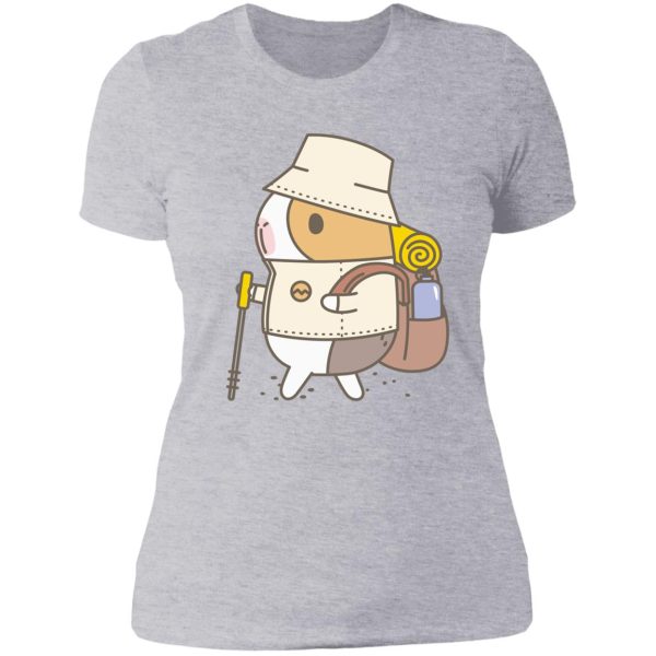 bubu the guinea pig hiking perfect gift lady t-shirt
