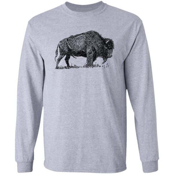 buffalo bison familly sketch long sleeve