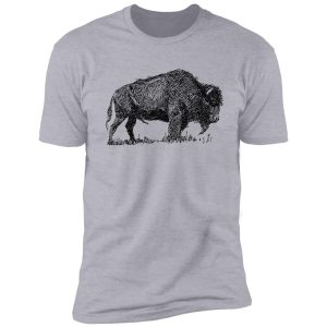buffalo bison familly sketch shirt