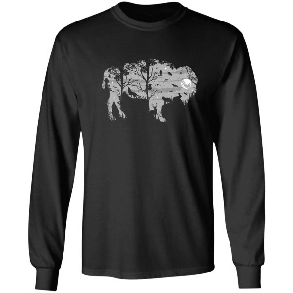 buffalo bison nature wilderness long sleeve